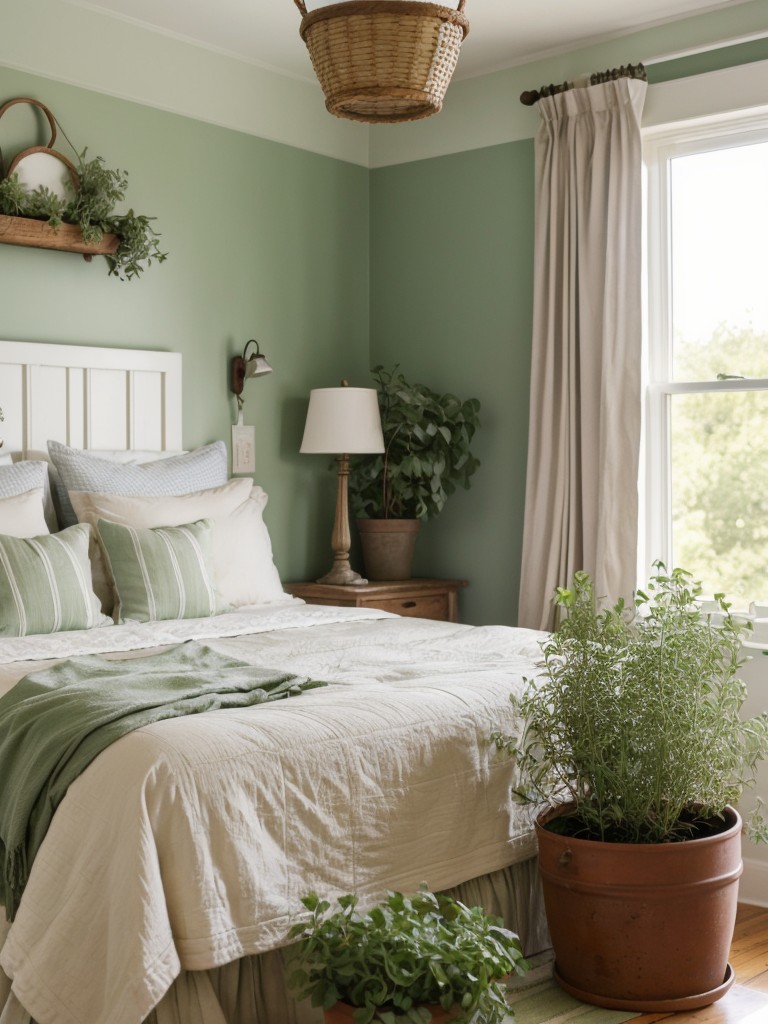 Charming Apartment Oasis: Create a Farmhouse-Inspired Bedroom Retreat!