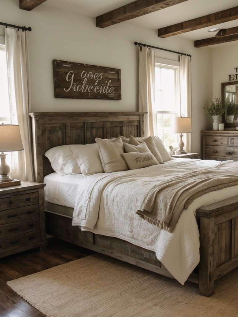 Cozy Farmhouse Vibes: Transform Your Bedroom with Rustic Charm.