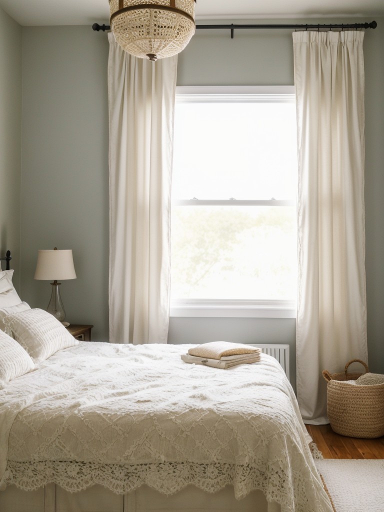 Farmhouse Charm: Stunning Bedroom Transformations with Lace Curtains