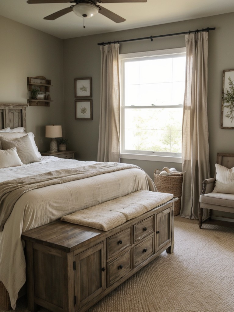 Rustic Farmhouse Bedroom Inspo: Cozy & Calming Apartment Vibes!