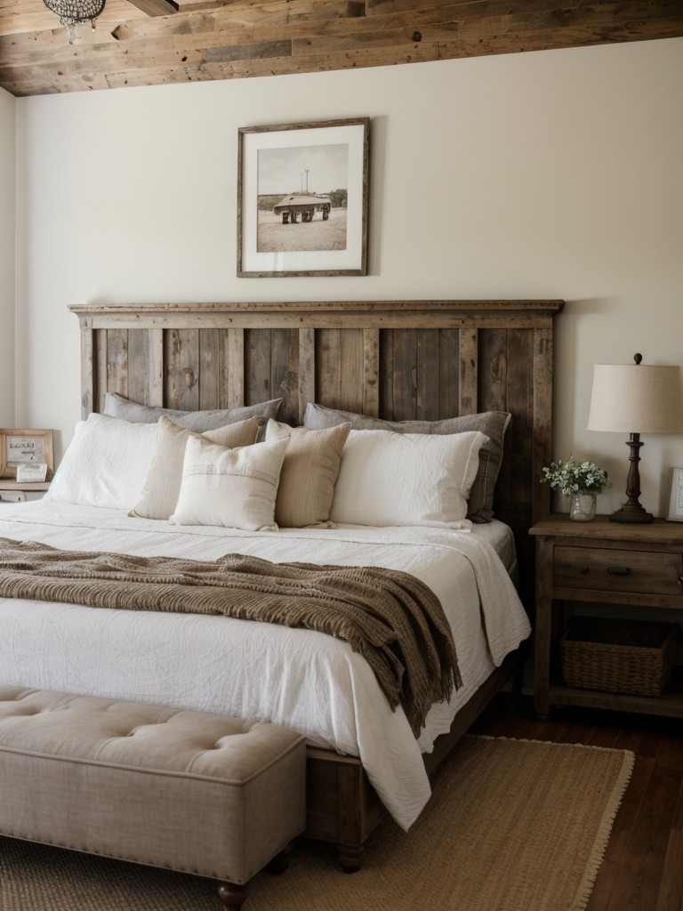 Vintage Farmhouse Bedroom: Chic Blend of Rustic & Modern