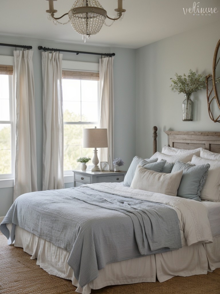 Vintage Farmhouse Bedroom: Timeless Tranquility with Soft Hues