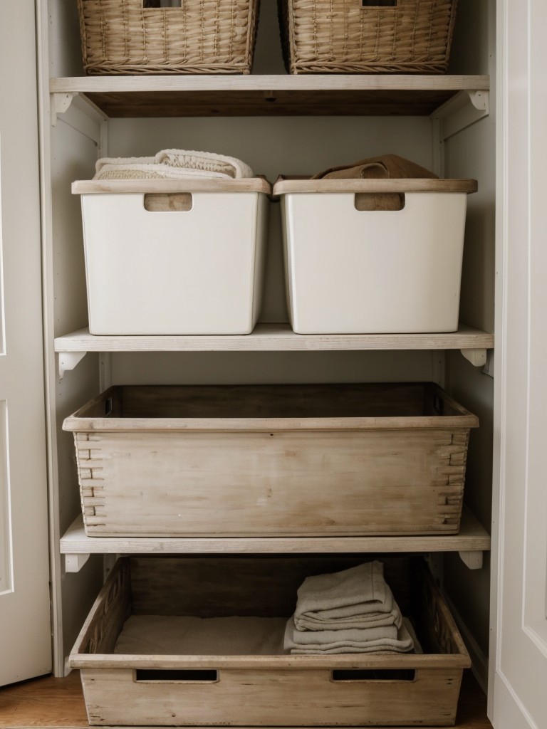 Chic Apartment Organization: Maximize Storage with Vintage Farmhouse Decor!