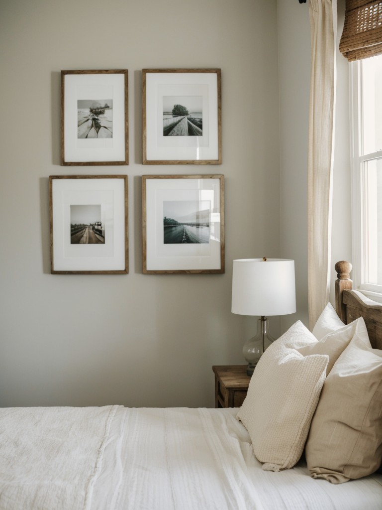 Serene Farmhouse Bedroom: Create a Personalized Gallery Wall