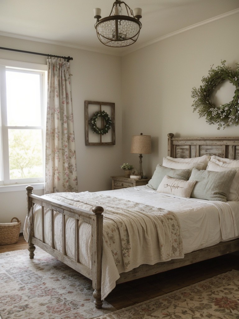 Charming Farmhouse Bedroom Retreat: Cozy Shabby Chic Ideas