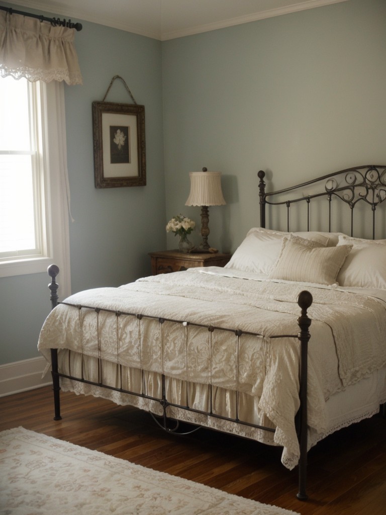 Vintage Charm: Create a Romantic Shabby Chic Bedroom with a Wrought Iron Bed