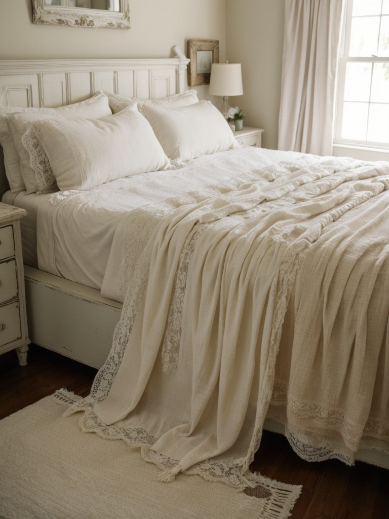 Cozy up your apartment with romantic shabby chic bedroom decor!