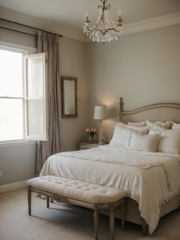 Luxe Bliss: Vintage-inspired Crystal Chandelier for a Dreamy Bedroom