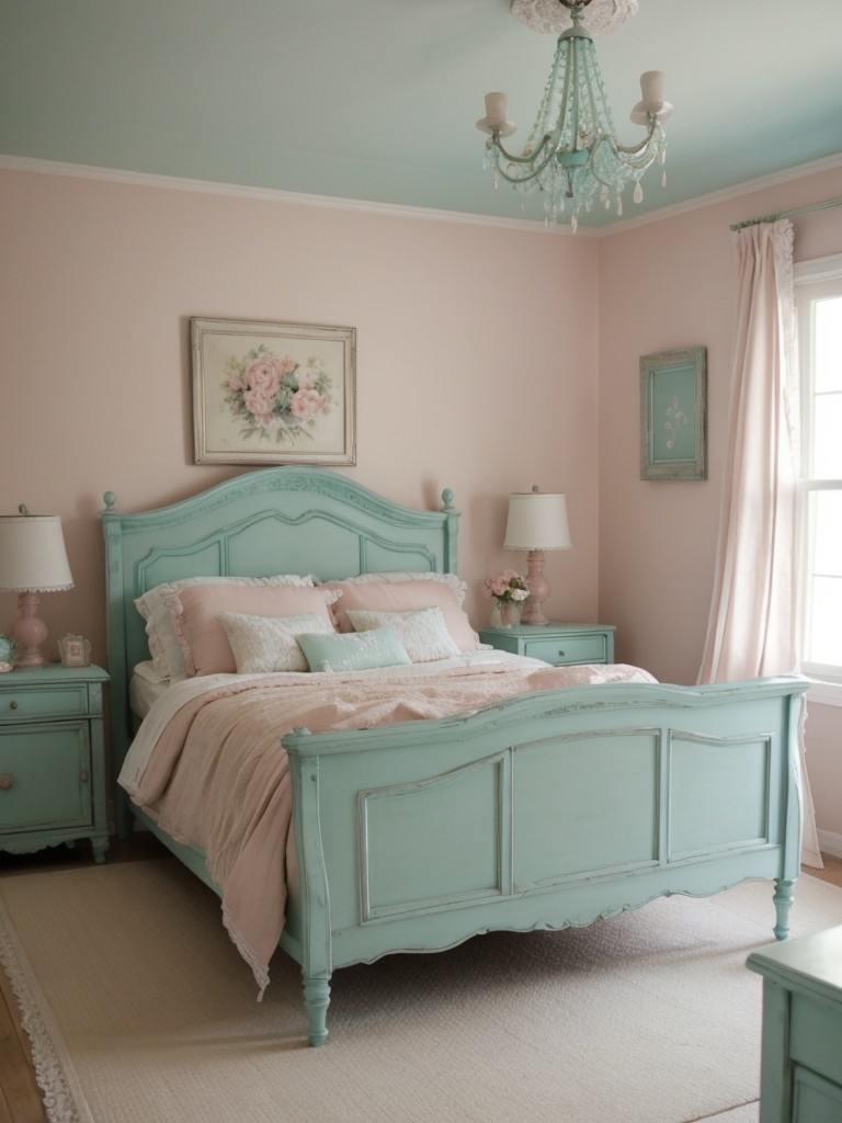 Charming Shabby Chic Bedroom: Pastel Bliss!