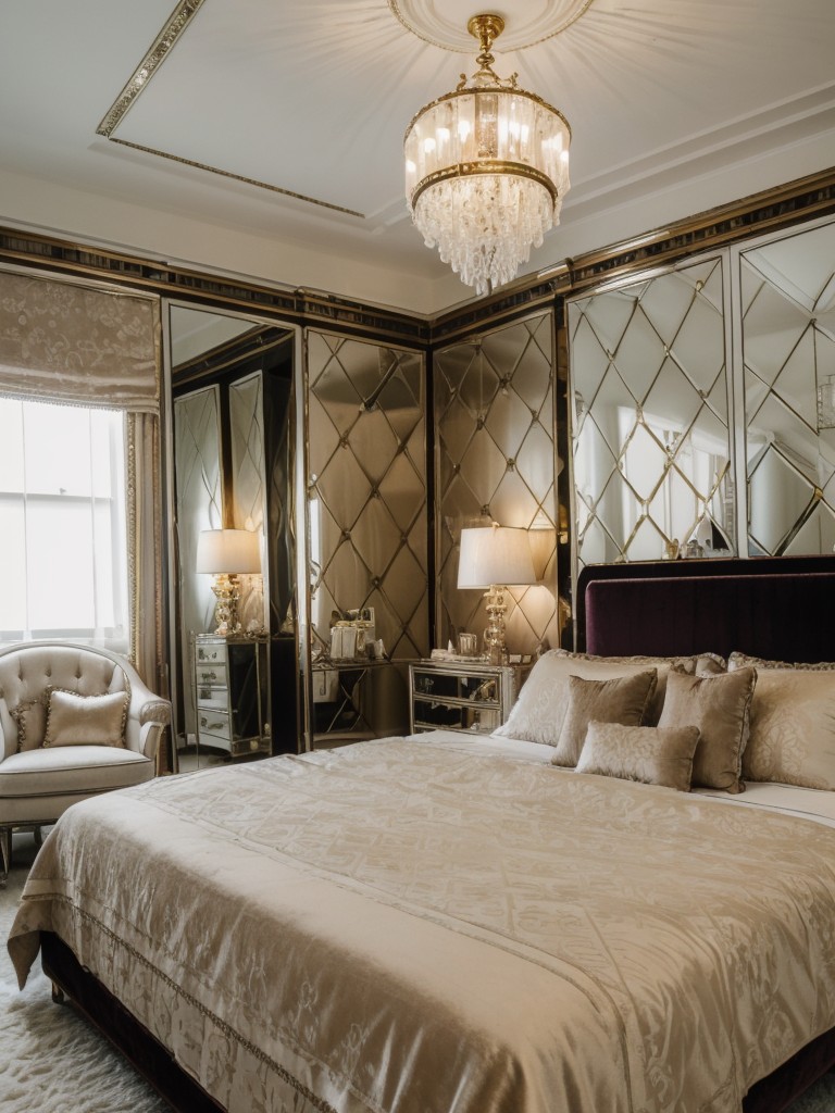 Luxurious Art Deco Bedroom Retreat: Vintage Glamour and Opulence