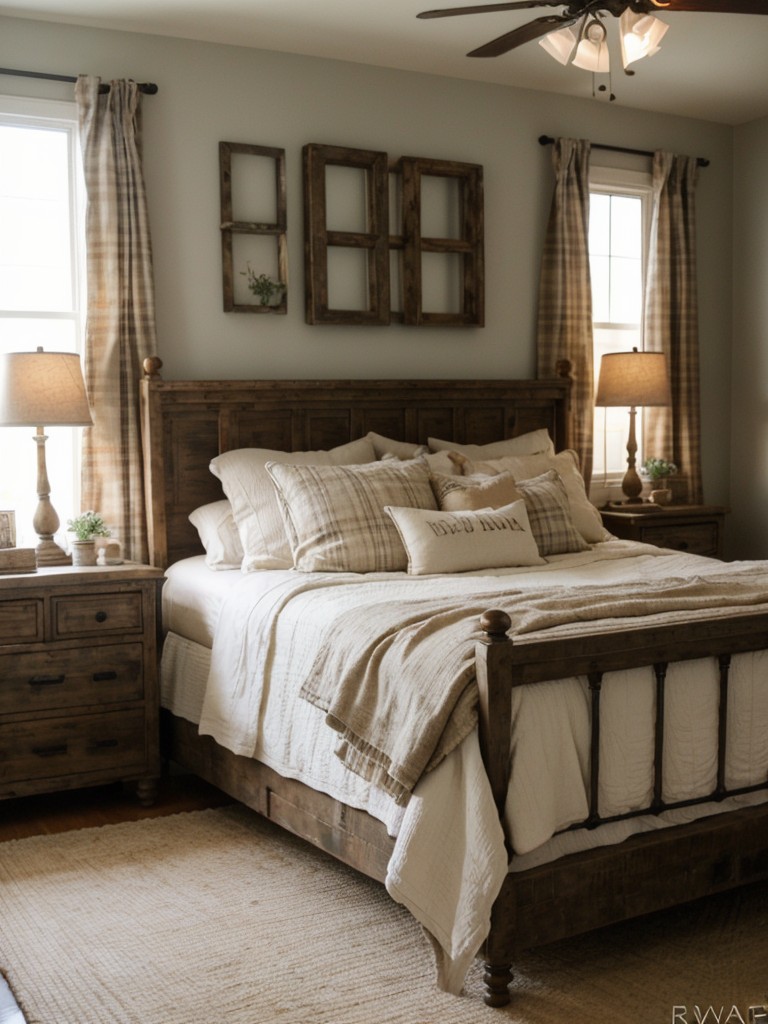 Cozy Rustic Farmhouse Bedroom: Vintage-Inspired Shabby Chic Design