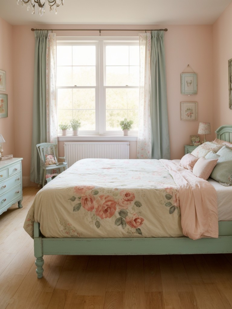 Chic Vintage Apartment Vibes: Dreamy Shabby Chic Bedroom