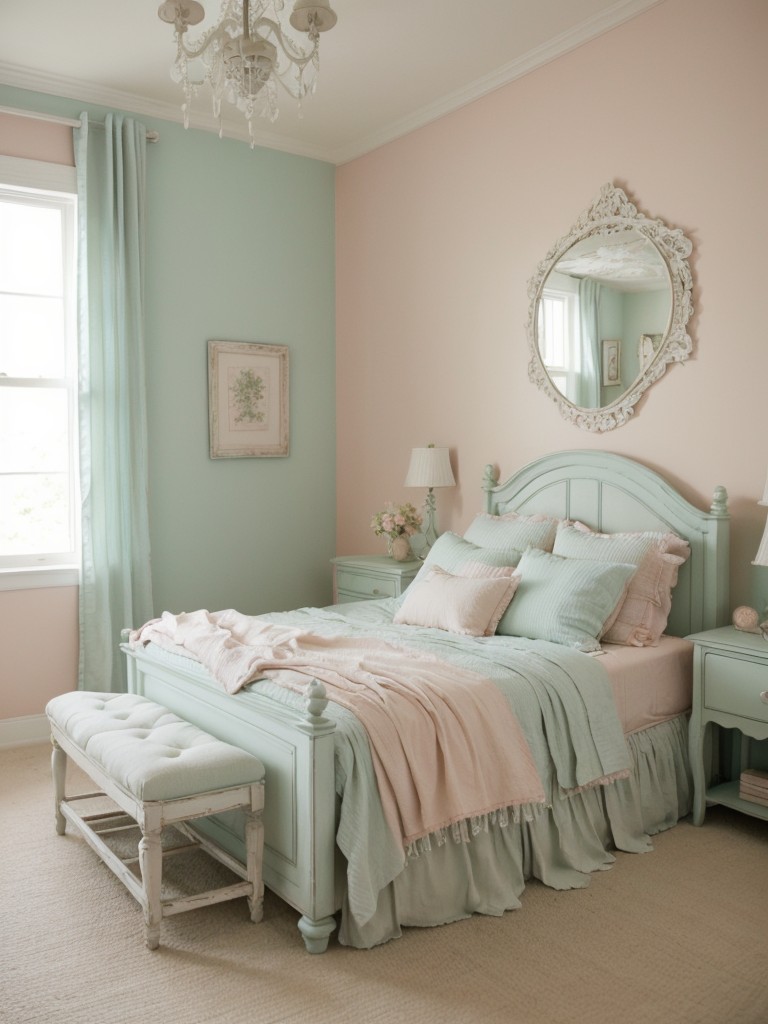 Charming Shabby Chic Apartment Decor with Pastel Palette