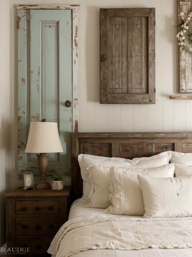 Rustic Elegance: Repurposed Vintage Door Headboard for Your Bedroom