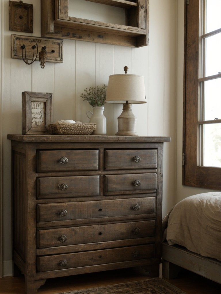 Vintage-inspired drawer pulls for a rustic chic apartment makeover!