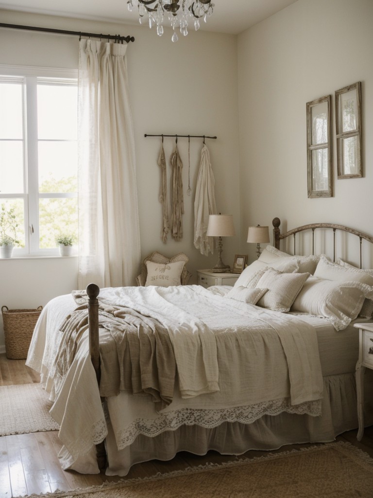 Rustic Shabby Chic Bedroom: Dreamy Curtains for a Light & Airy Vibe!