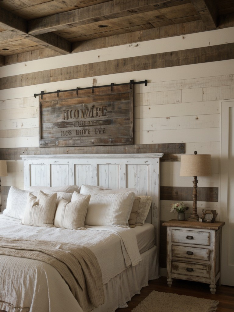 Rustic Chic Bedroom: Whitewashed Wood & Barn Doors!