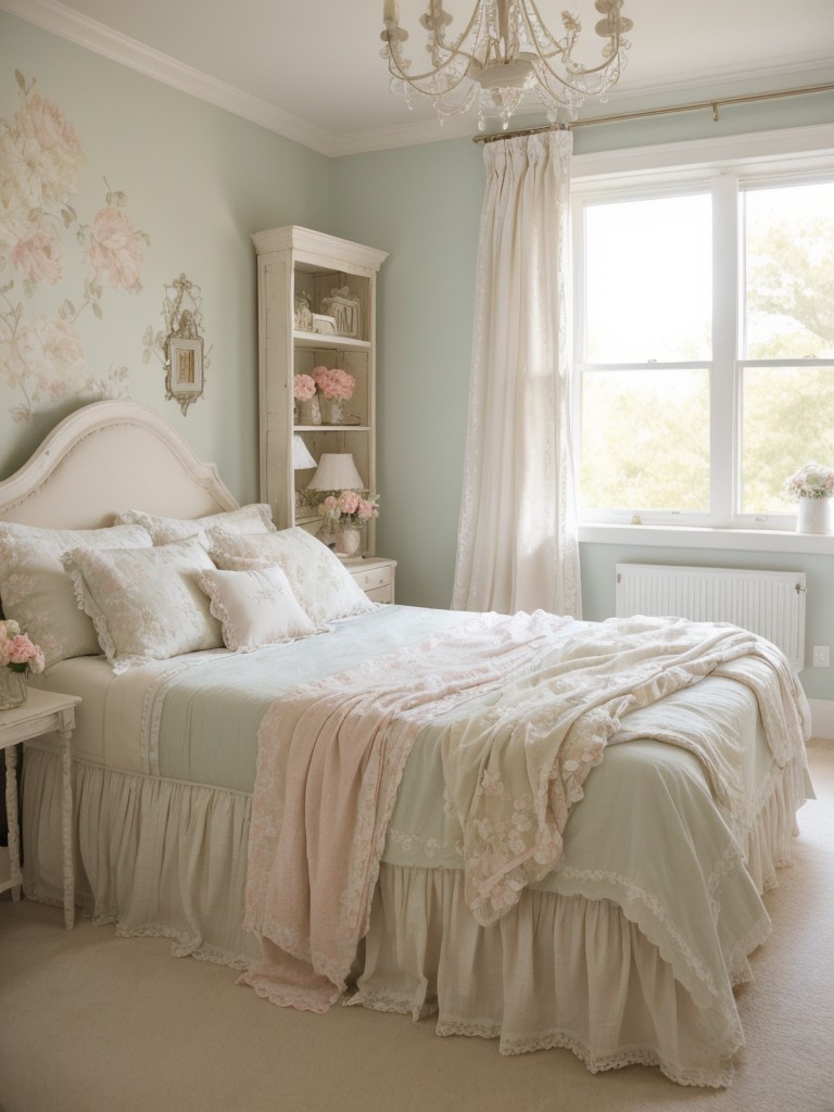 Romantic Shabby Chic Bedroom: Soft Pastels & Floral Delights!