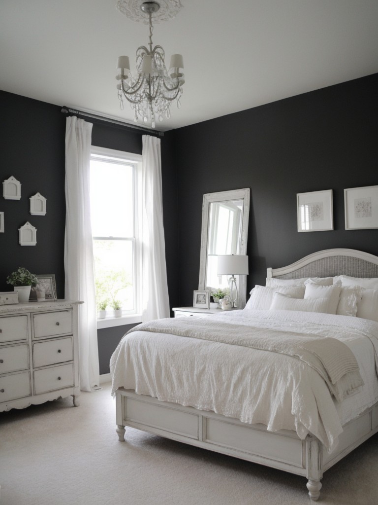 Charming Pastel Apartment Decor. Chic, Sophisticated Black & White Touches.