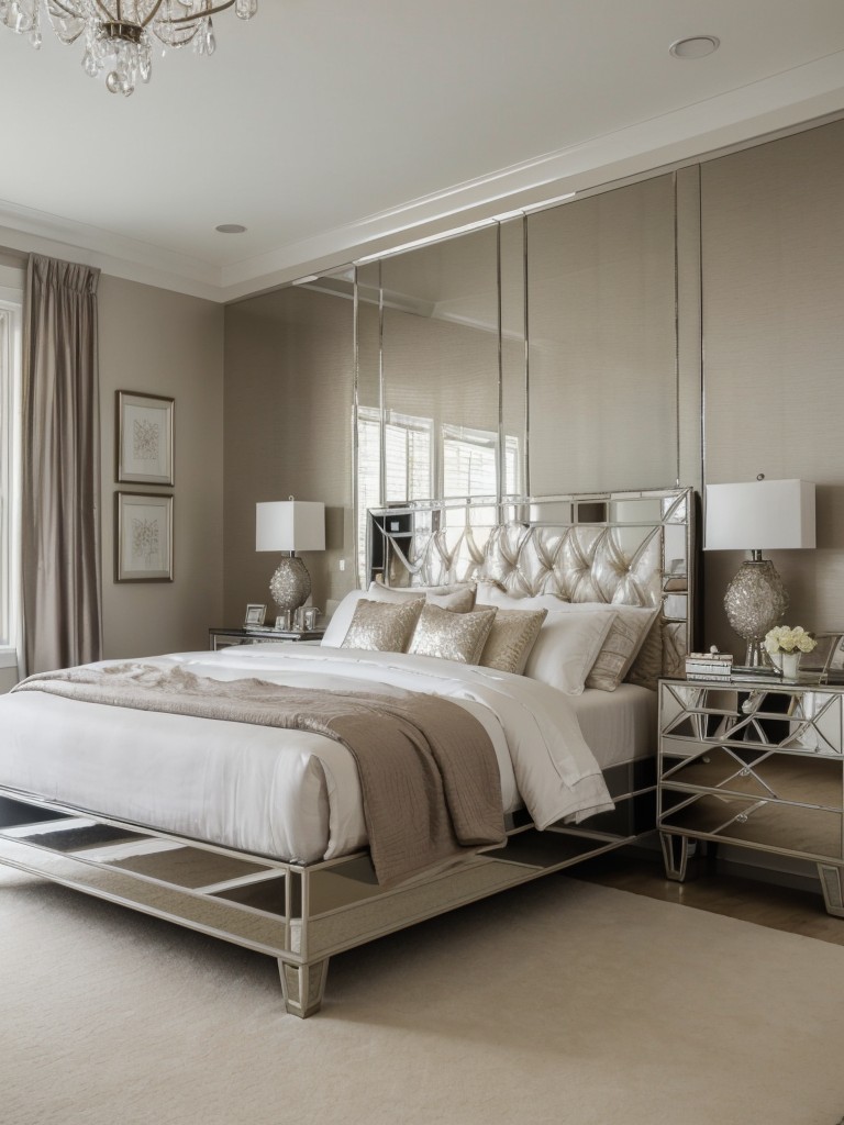 Sparkle Up Your Bedroom with Mirrored Furniture and Metallic Accents