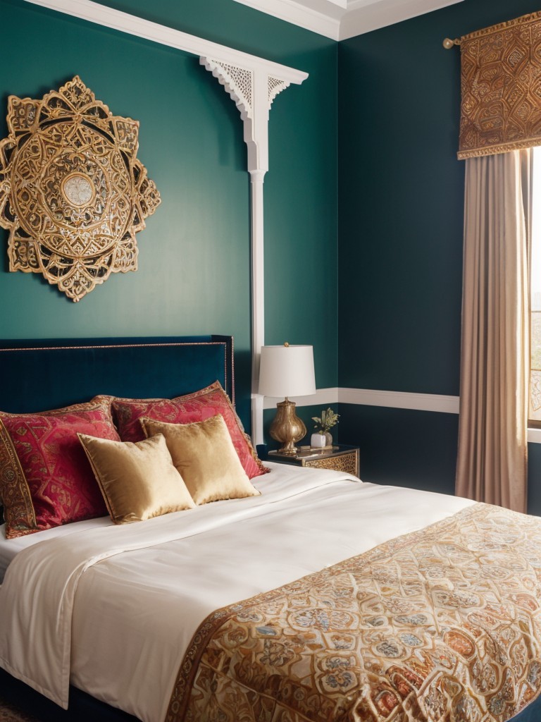 Moroccan-Inspired Bedroom: Vibrant Colors & Luxurious Textiles