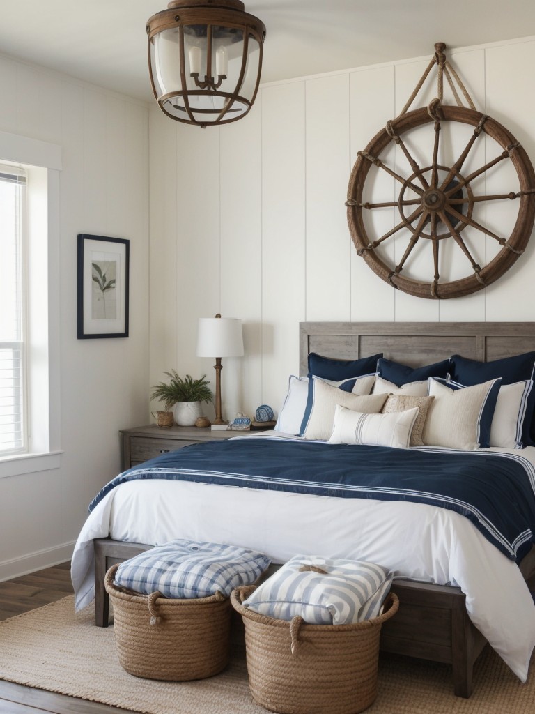 Coastal Bedroom Bliss: Nautical Accents and Modern Vibes