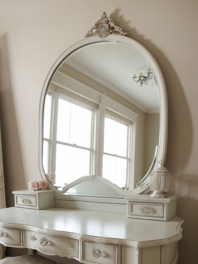 Vintage-inspired vanity for a glamorous shabby chic apartment