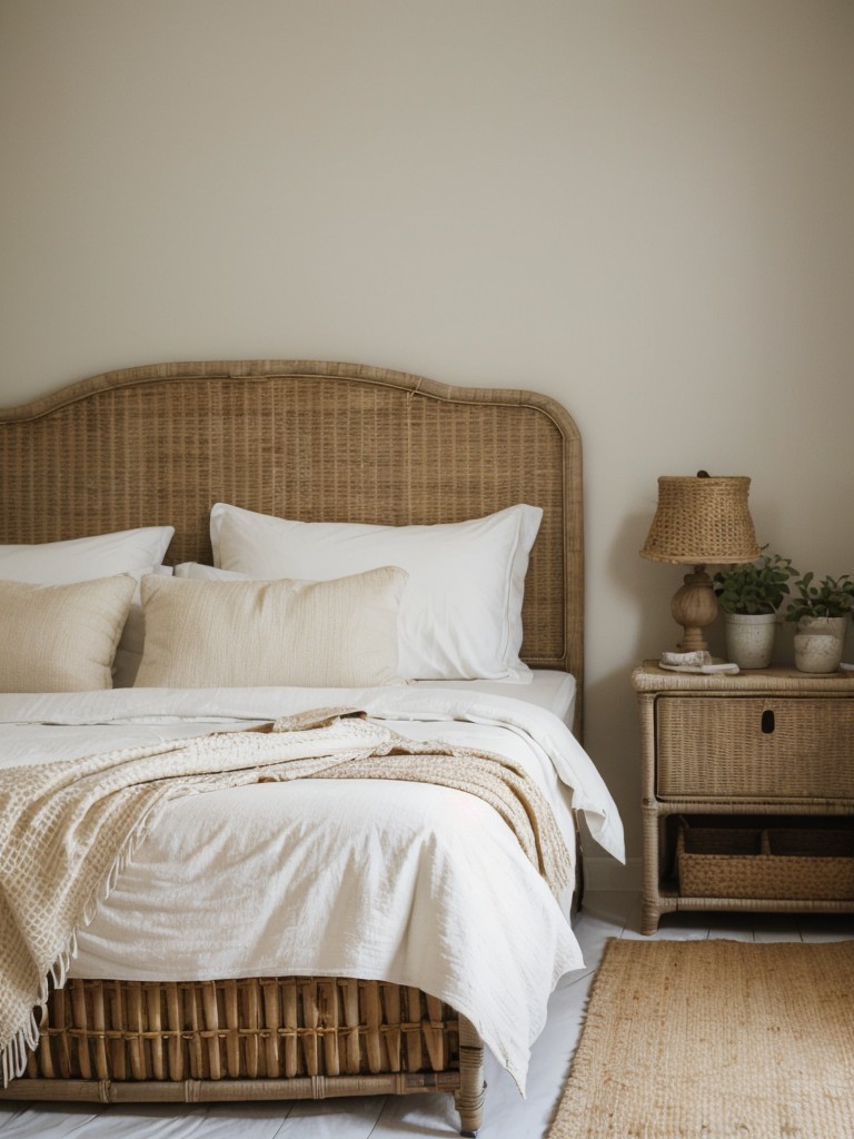 Chic Apartment Vibes: Elevate Your Bedroom with Woven Rattan Decor!