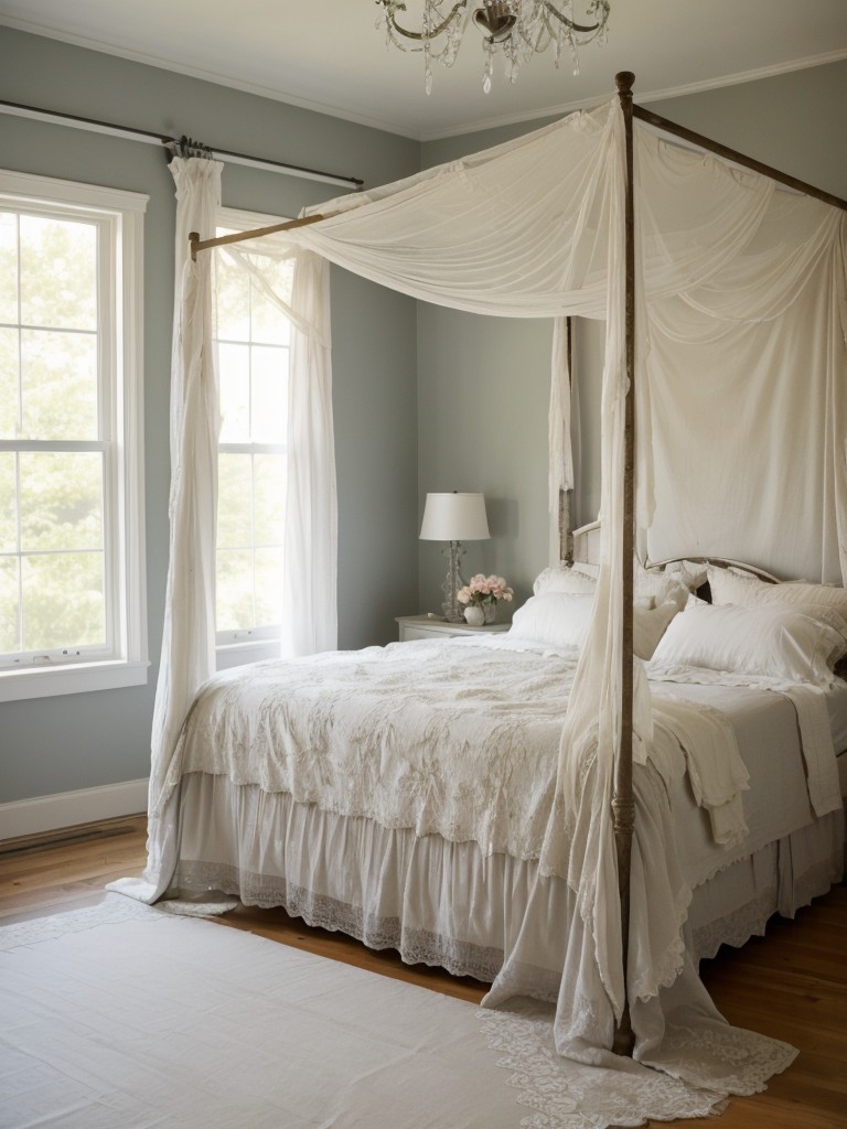 Romantic Retreat: Create a Shabby Chic Bedroom with a Canopy Bed