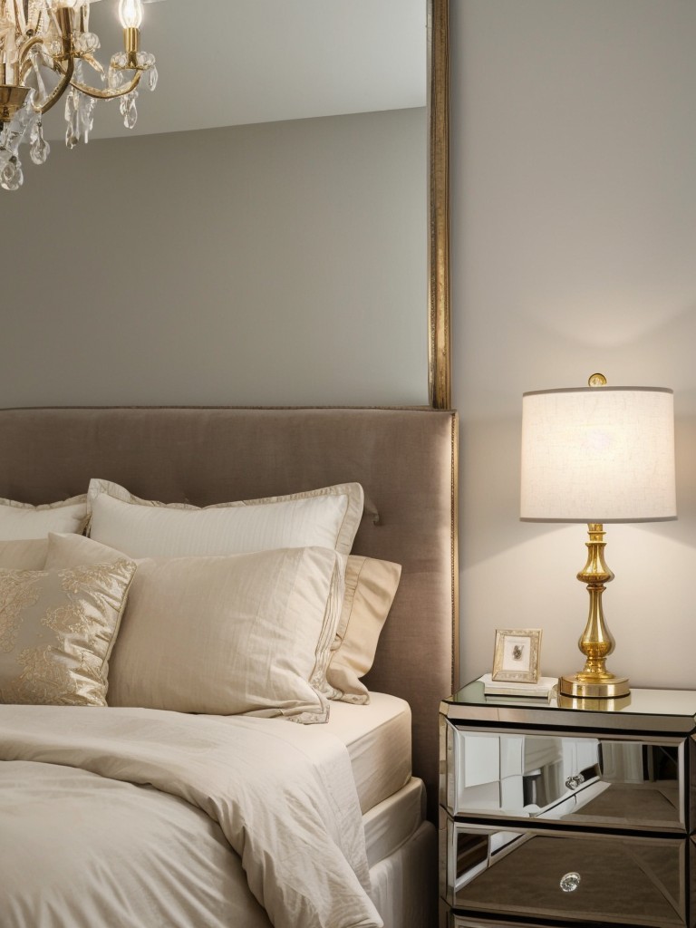 Luxurious Metallic Accents for Chic Apartment Bedrooms