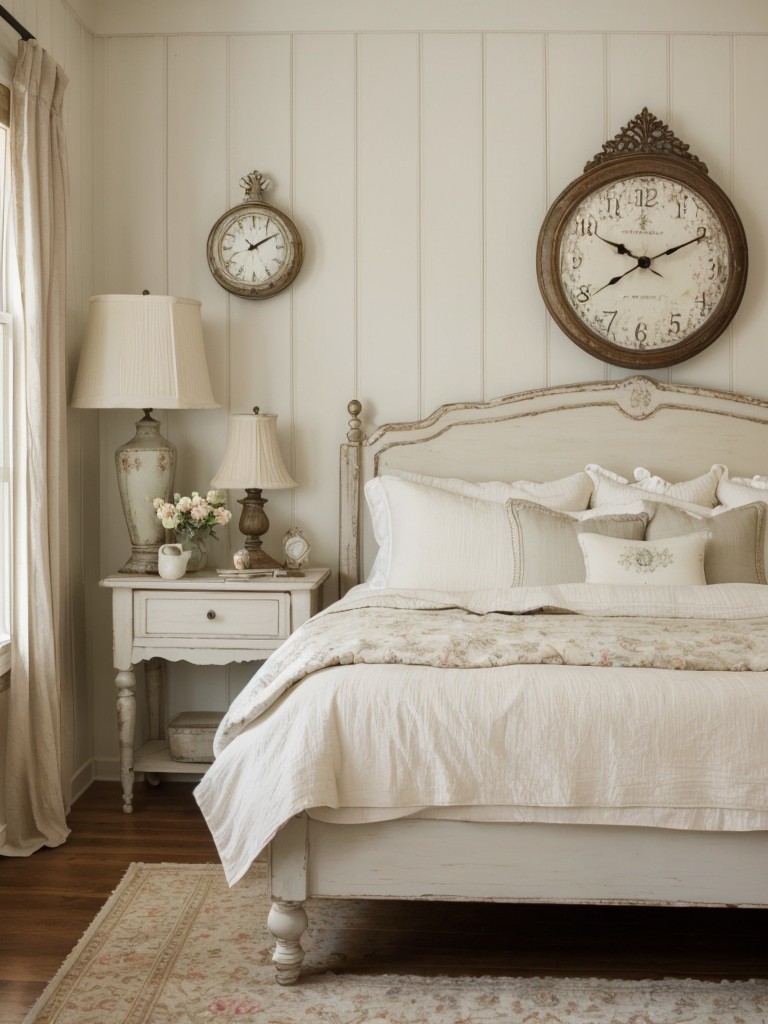 Vintage vibes: Stylish apartment décor ideas for a soothing shabby chic bedroom!