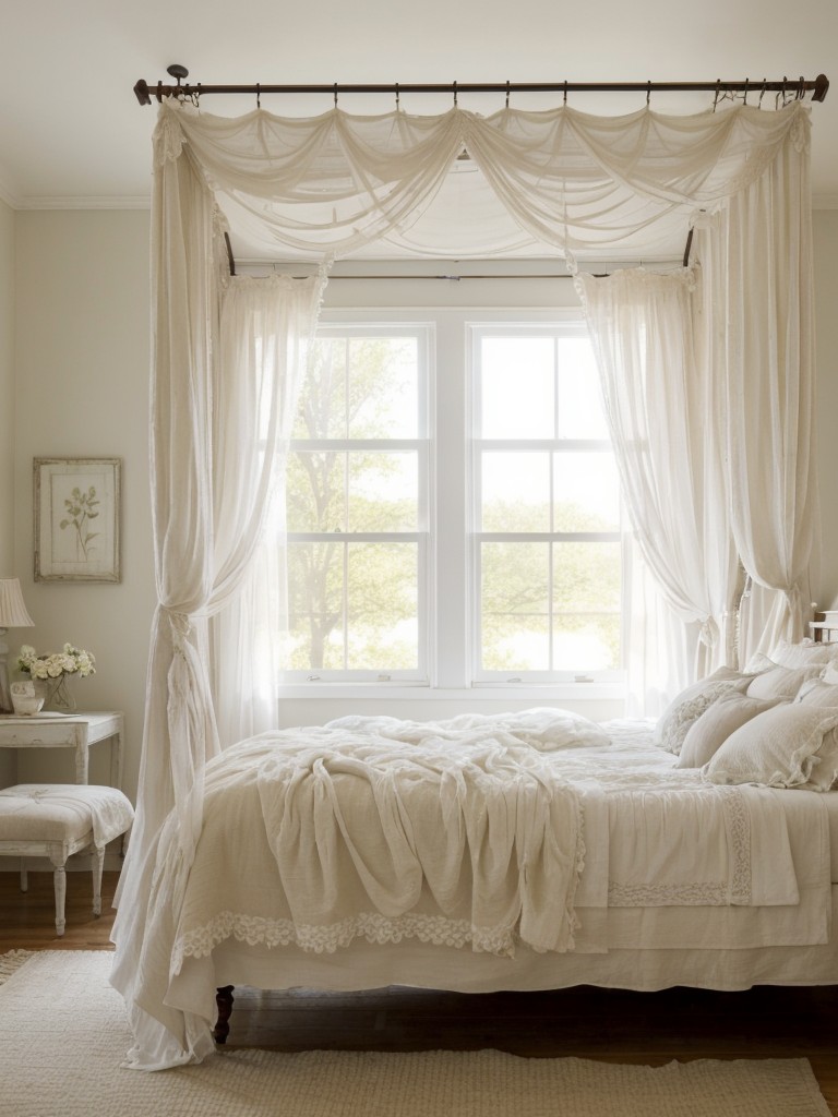 Ethereal Shabby Chic Bedroom with Gorgeous Curtains