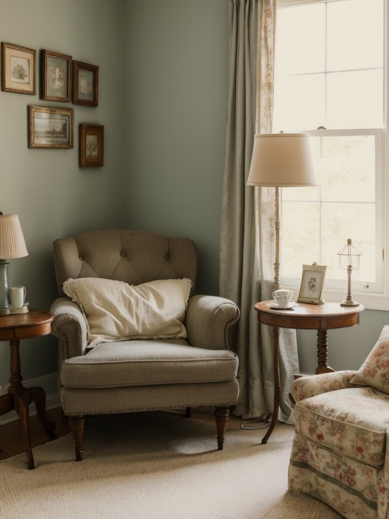 Create a vintage reading nook in your apartment!