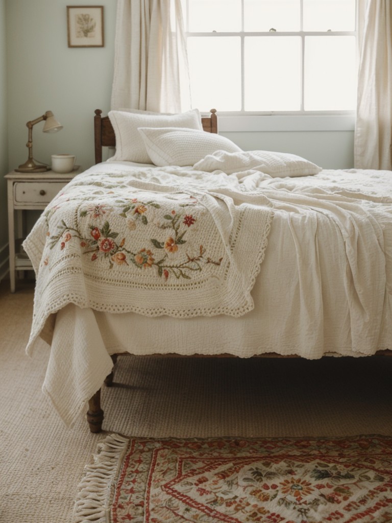 Shabby Chic Bedroom: Vintage Textiles for a Nostalgic Touch!