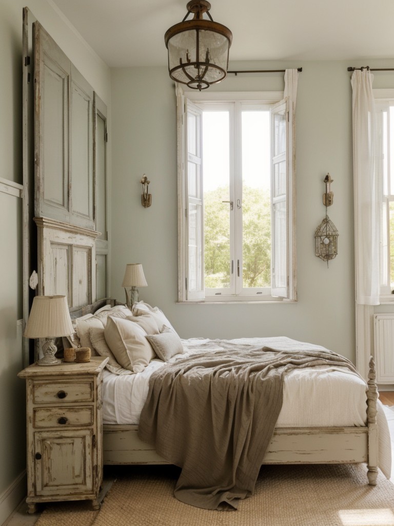 Rustic Charm: Transform Your Bedroom with Salvaged Doors and Windows!