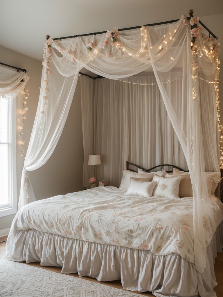 Whimsical Bedroom Makeover: Transform Your Space with a Canopy Bed & Dreamy Decor