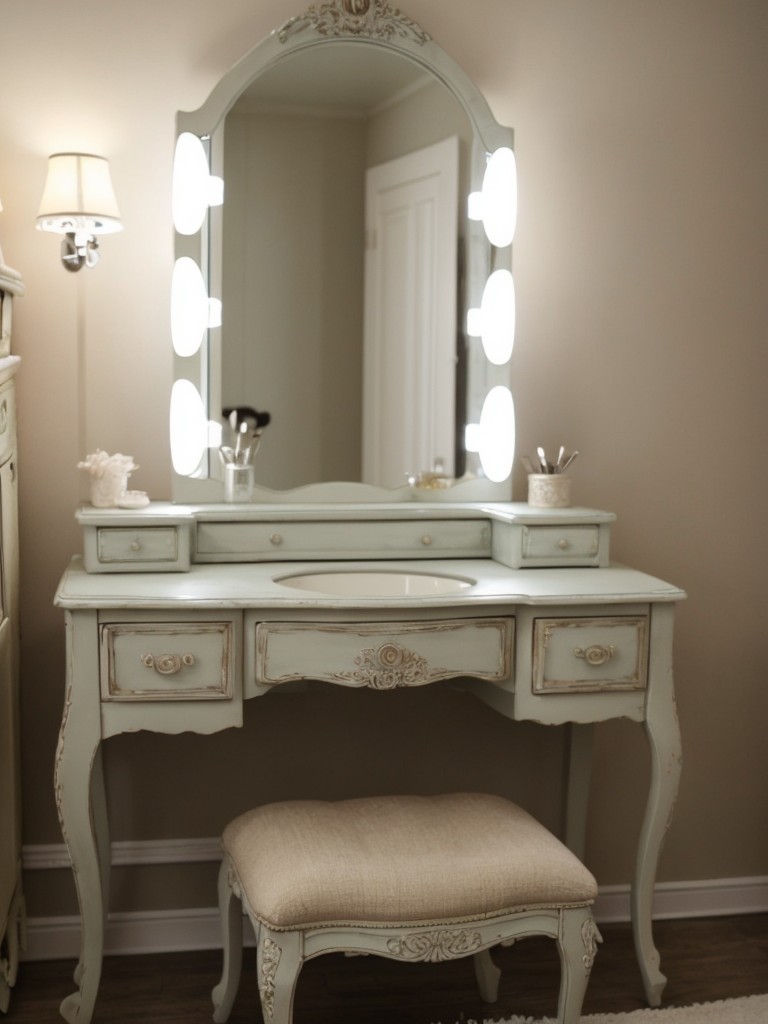 Charming Vanity Table: Add Vintage Glamour to Your Bedroom!