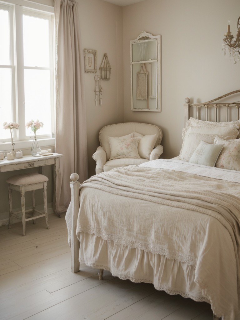 Serene Apartment Vibes: Gorgeous Shabby Chic Bedroom Accessories