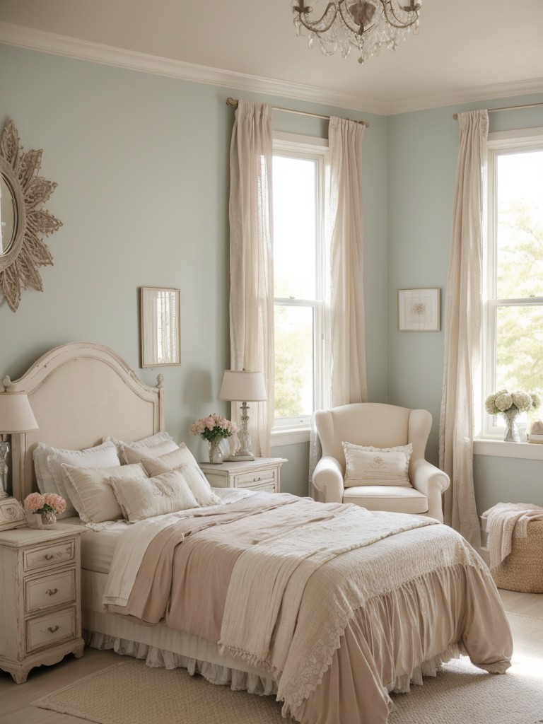 Serene Apartment Bedroom Vibes: Embrace Shabby Chic Colors