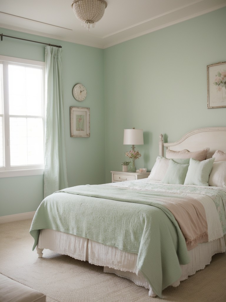 Relaxing Shabby Chic Bedroom Colors for a Tranquil Apartment