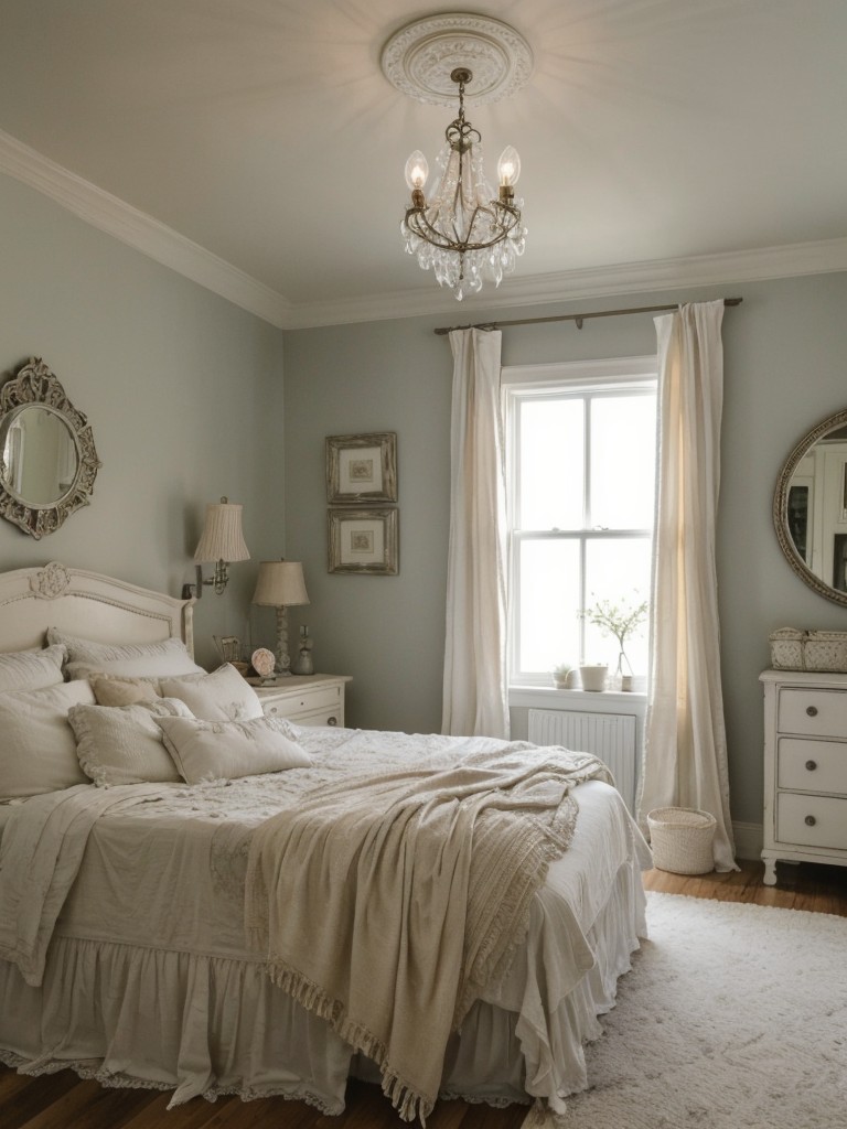 Vintage lighting for a cozy apartment bedroom