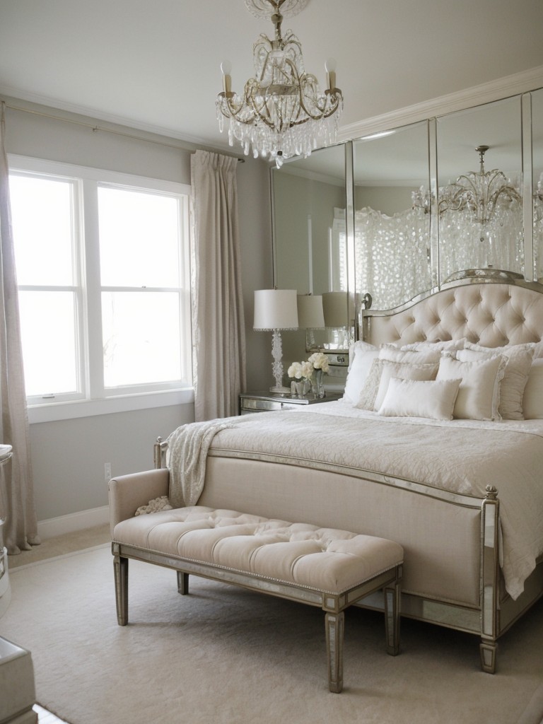 Luxurious Shabby Chic Bedroom with Hollywood Glam.