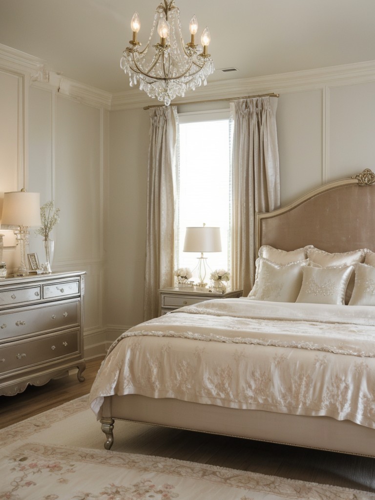 Luxurious Shabby Chic Bedroom Tips: Silky Fabrics & Sparkling Décor