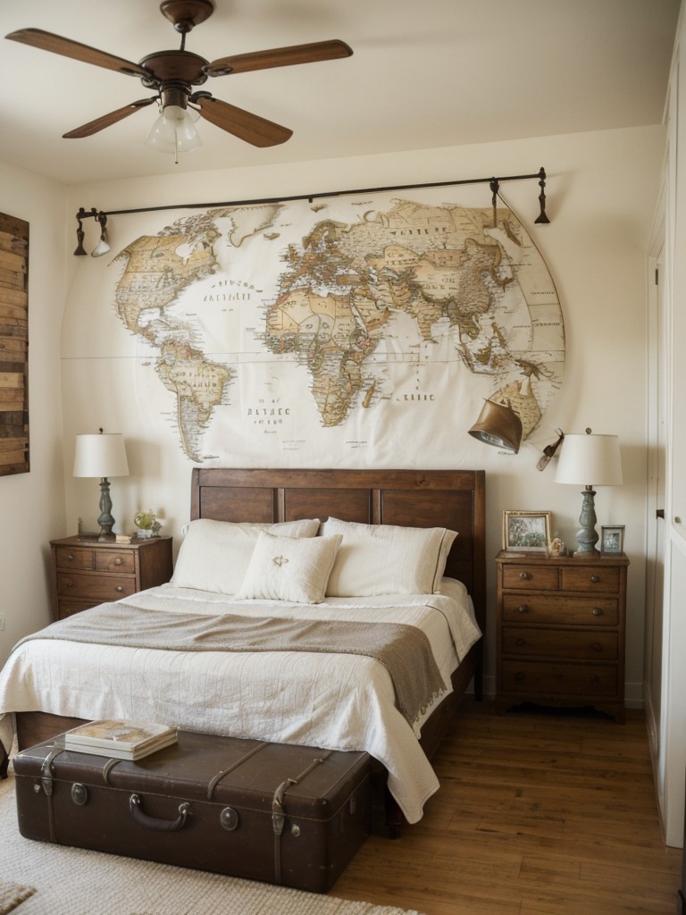 Vintage Travel-Inspired Bedroom: Unleash Your Wanderlust!