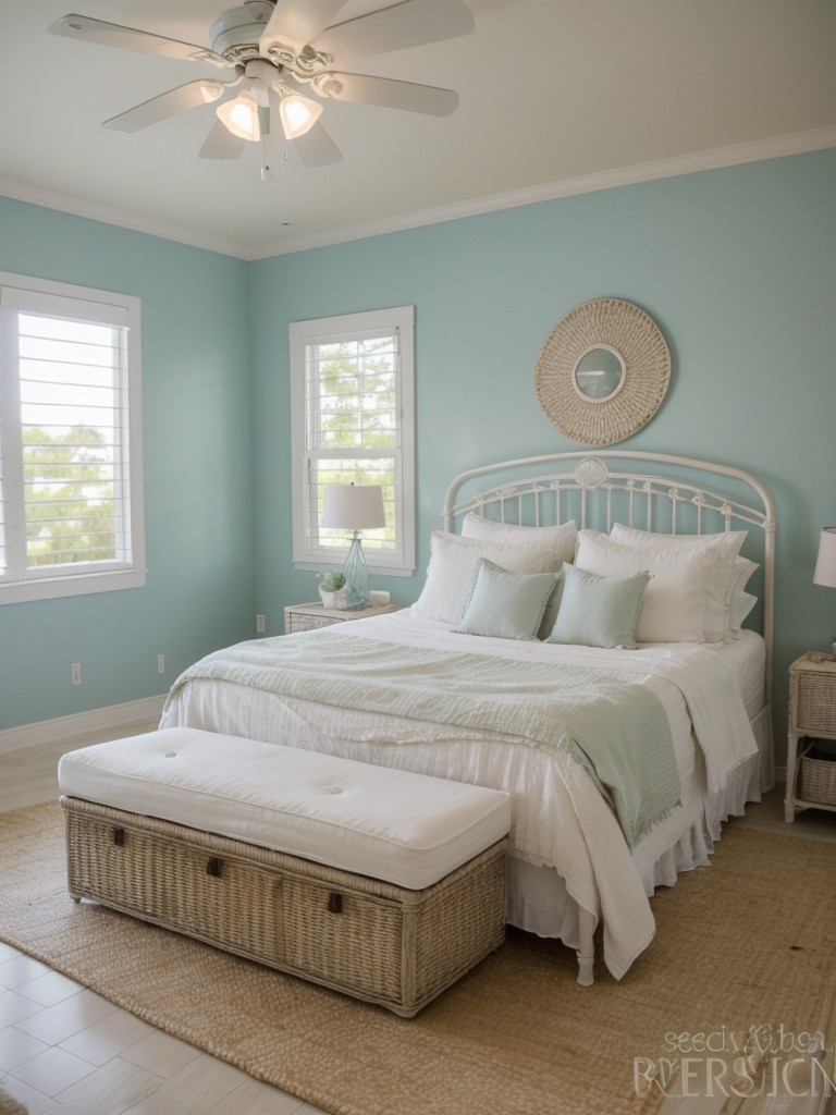 Coastal-Inspired Shabby Chic Bedroom Decor in 100 Characters