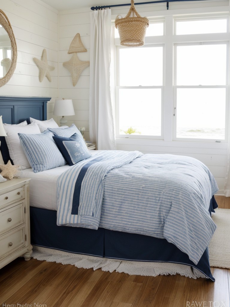 Coastal Bedroom Escape: Nautical Vibes for Serene Space