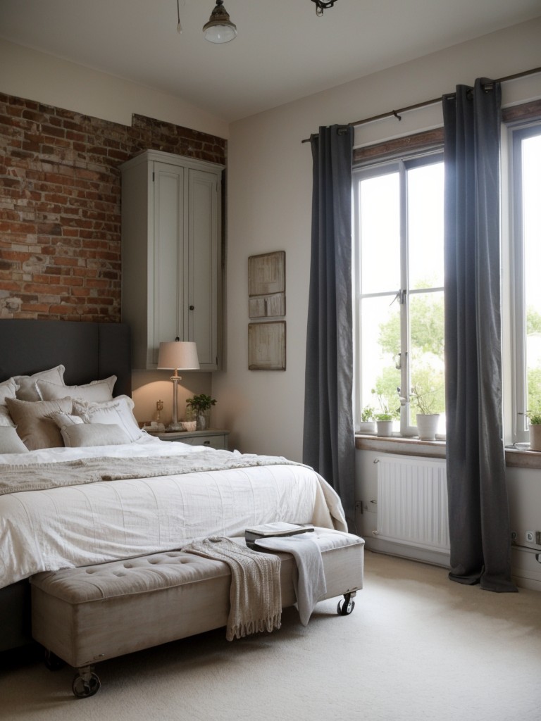 Modern Urban Apartment: Shabby Chic & Industrial Bedroom Ideas