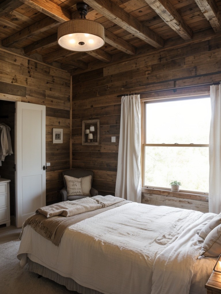 Cozy Rustic Bedroom Retreat: Shabby Chic with a Modern Twist