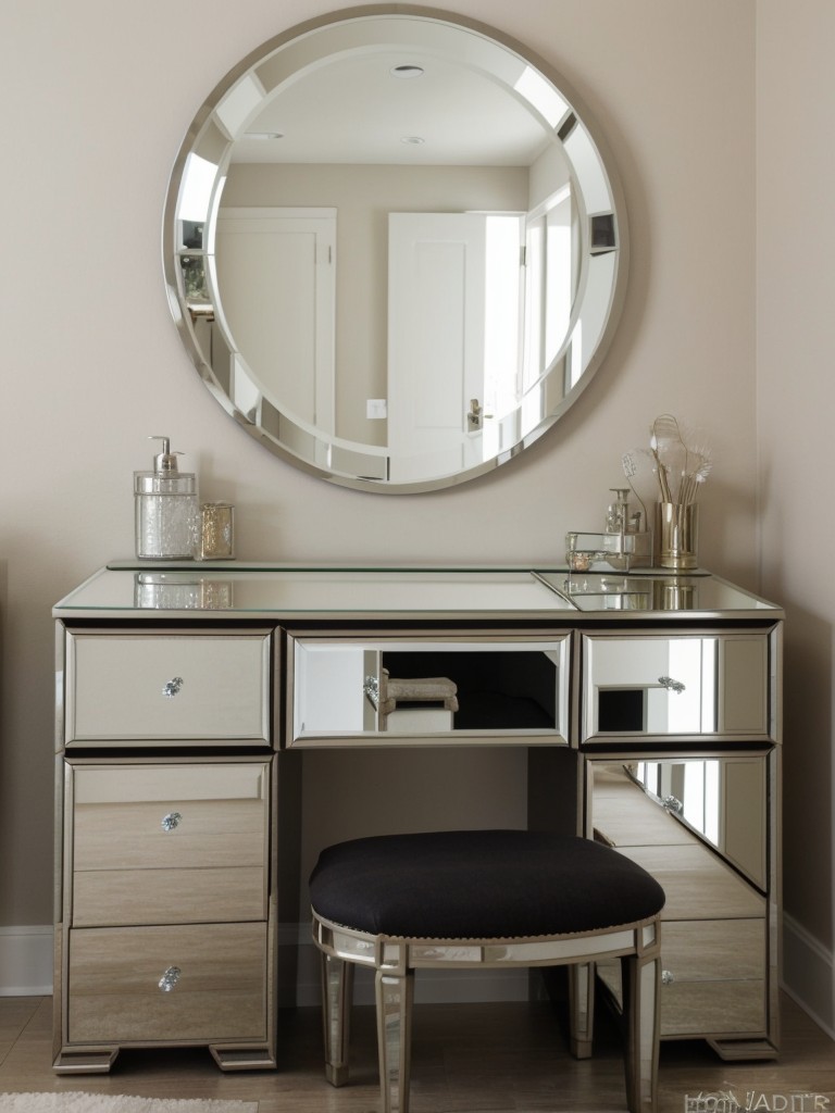 Create a Glam Sanctuary: Add a Mirrored Dresser and Vanity!