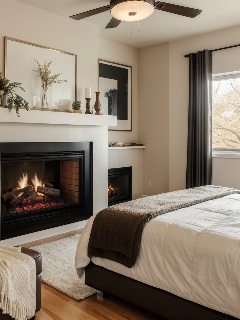 Cozy Up Your Bedroom with a Fireplace or Electric Heater.